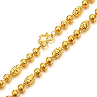 三珠葉黃金項鏈 珍珠與黃金的優雅交融